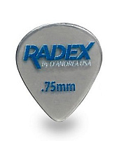 D'Andrea RDX351 0.75  Медиатор гитарный, материал полифенилсульфон, толщина 0.75 мм, средне-жёсткий, серия Radex, форма стандартная, упаковка 6 шт.