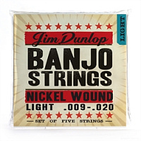 DUNLOP DJN0920 Banjo Nickel Light Nickel 09-20 струны для банджо, никелированная сталь
