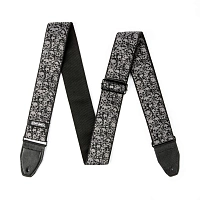 Dunlop D6720 Jacquard Catacomb  дизайнерский ремень для гитары, жаккард, кожаные наконечники