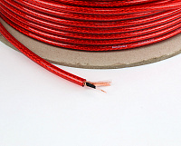 AuraSonics IC124CB-TRD инструментальный кабель, диаметр 6 мм, до 50 В, прозрачный красный