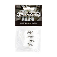 Dunlop 9004P Plastic Thumbpick White 4Pack  когти на большой палец, размер XL, цвет белый, 4 шт.