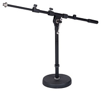 ROXTONE MS038 телескопическая микрофонная стойка, длина стрелы 55-78 см, высота 43 cм, матовый черный, диаметр основания 25 см, 4 кг