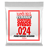 ERNIE BALL 1224 Classic Pure Nickel Wound .024  Струна одиночная для электрогитары Эрни Болл