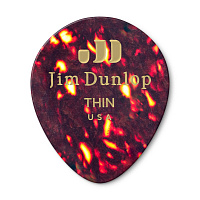 Dunlop 485R05TH Celluloid Shell Teardrop Thin 72Pack медиаторы, тонкие, 72 шт.