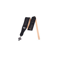BlackSmith LS-2214 Black ремень для гитары, замша, 70 мм, цвет черный, круглые концы