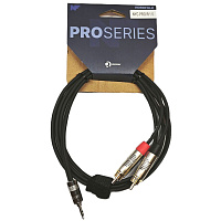NordFolk NYC PRO R/1.5M аудиокабель мини-джек стерео 3.5 мм - 2 RCA, длина 1.5 м