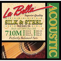 LA BELLA 710M струны для акустической гитары, шелк и сталь, 12-56
