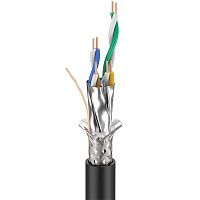 ROXTONE C6AEX/300 Black (300m/Wooden drum) Кабель CAT6a, катушка 300 м
