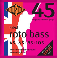 ROTOSOUND RB45 NICKEL (UNSILKED) 45 65 85 105 струны для басгитары, никелевое покрытие, 45-105