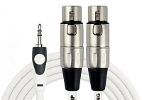 Kirlin LGY-371L 2M WH кабель Y-образный 2 м, 3.5 мм стерео мини-джек - 2 x XLR "мама"