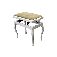 Hidrau BG200 White Matt (TC1) банкетка, белая сатинированная, сиденье - ореховый бархат