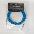 ROCKDALE Wild C5 инструментальный (гитарный) кабель, цвет голубой, металлические разъемы mono jack - mono jack, 5 метров