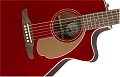 Fender Newporter Player CAR Электроакустическая гитара, цвет красный металлик