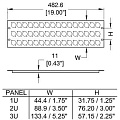 AVCLINK RPE-1/8D Рэковая панель пустая, 1U, для 8 разъемов XLR D-типа